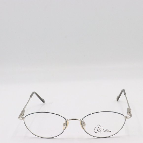 Celine Dion Oval Silver Thin Rim Vintage Celebrity Y2k Glasses 52 17 135 - Picture 1 of 3